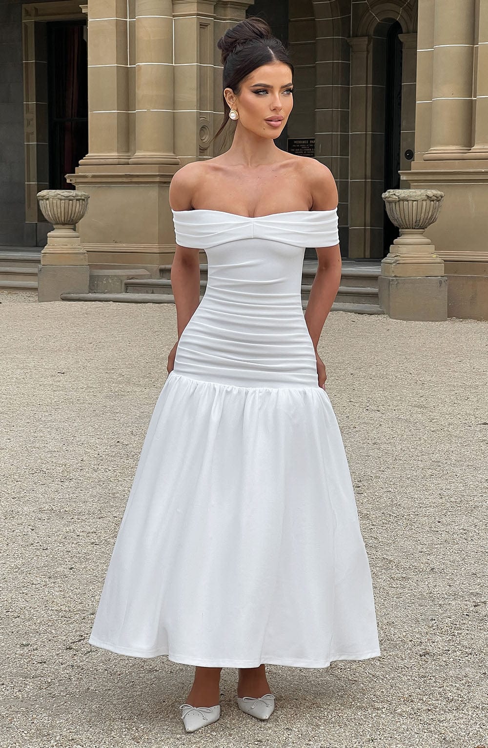 Wilhelmina Midaxi Dress Ivory