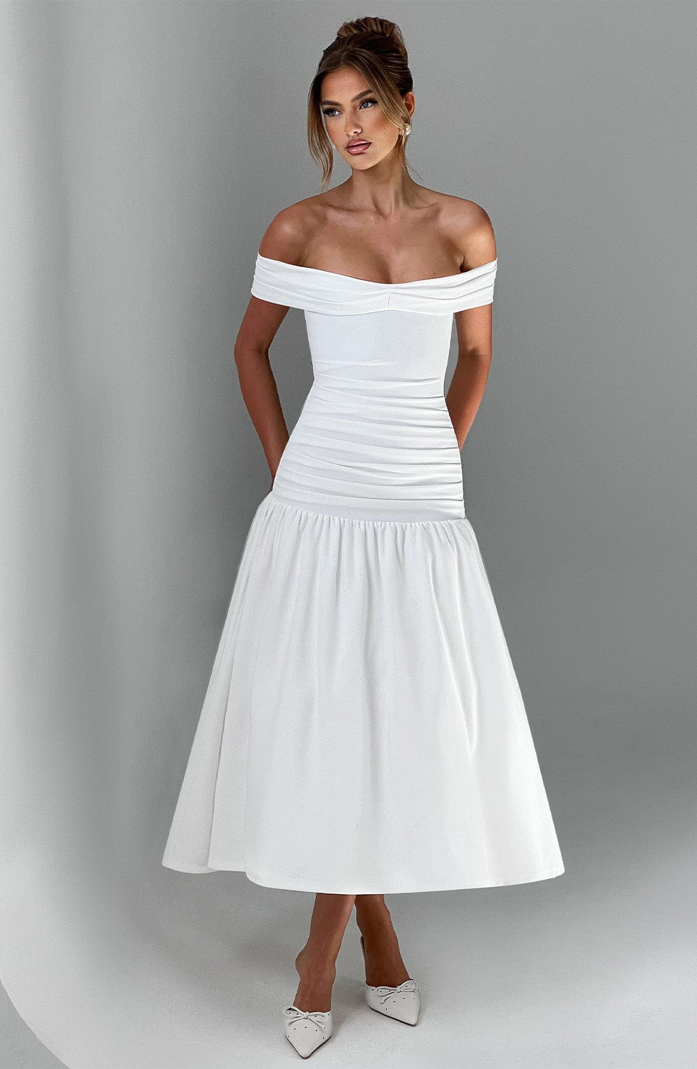Wilhelmina Midaxi Dress Ivory