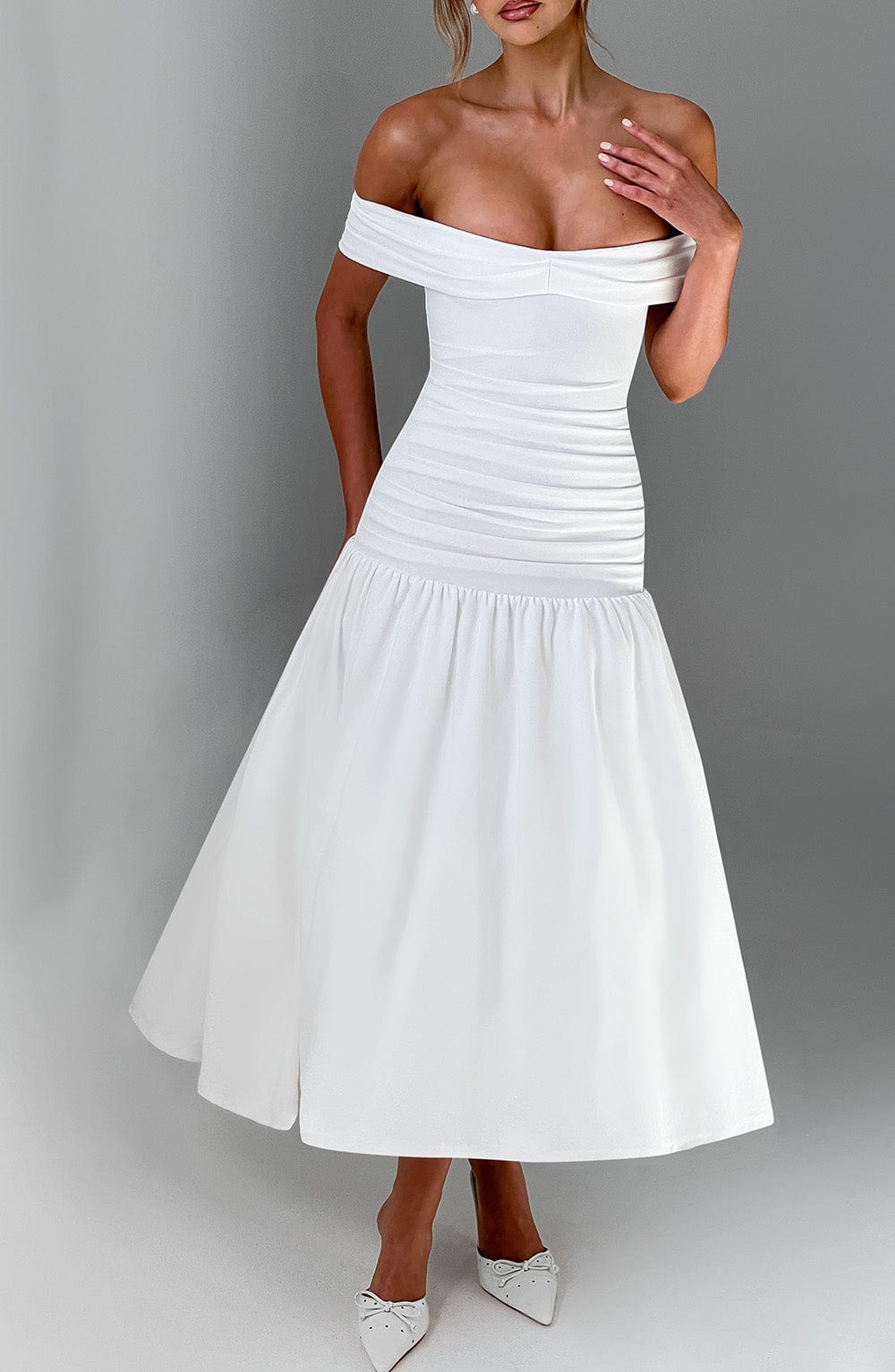 Wilhelmina Midaxi Dress Ivory