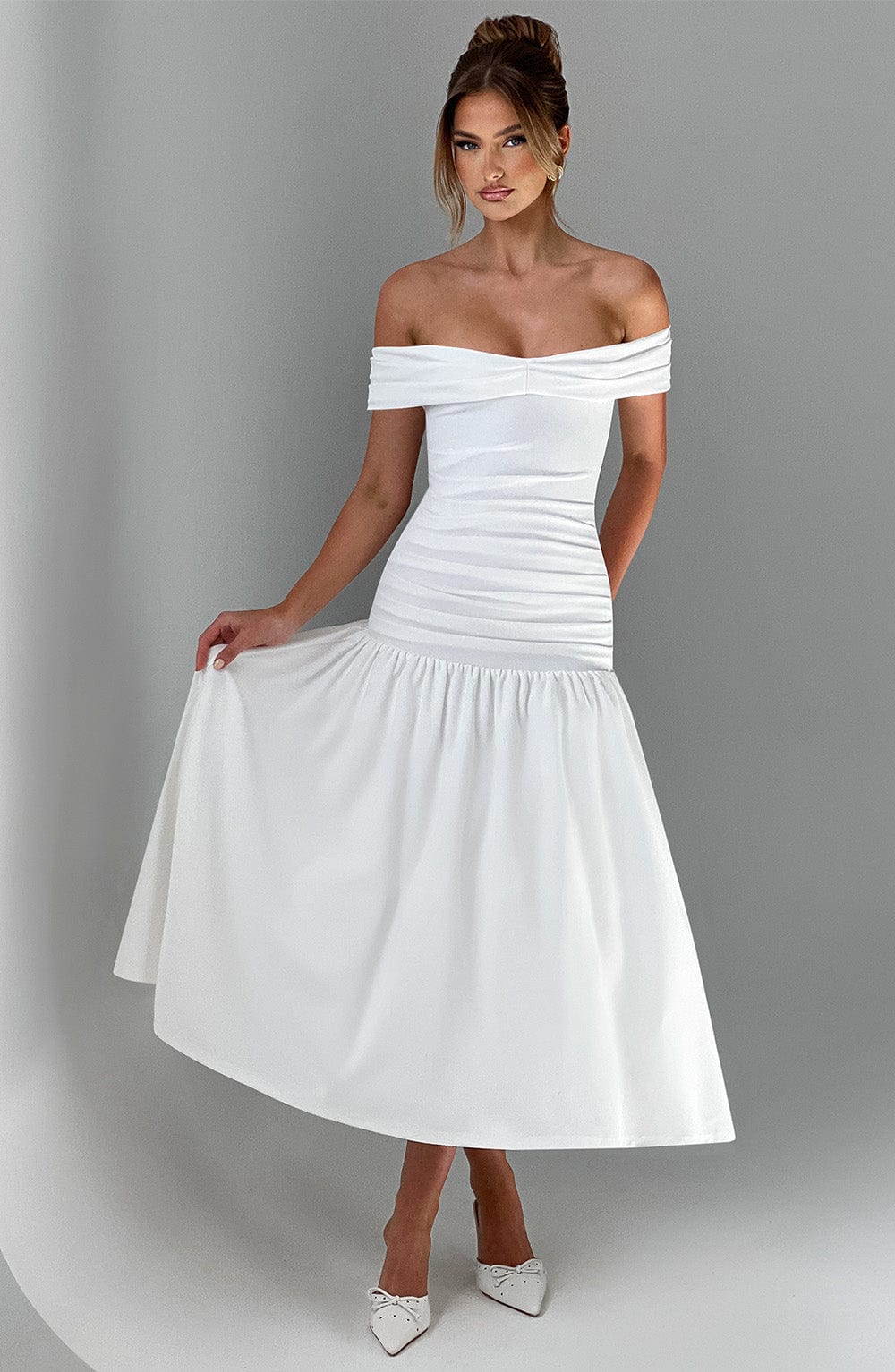 Wilhelmina Midaxi Dress Ivory
