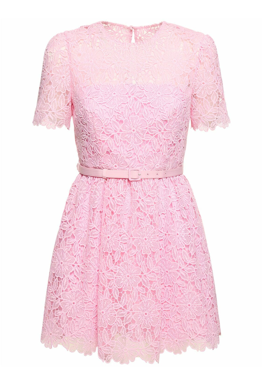 Willow Embroidered Floral Lace Mini Dress Pink