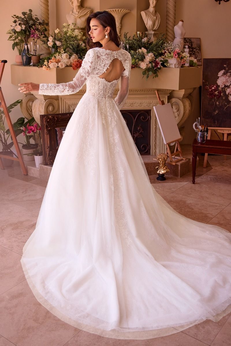 WL037 Strapless Wedding Ball Gown & Lace Bolero Andrea & Leo