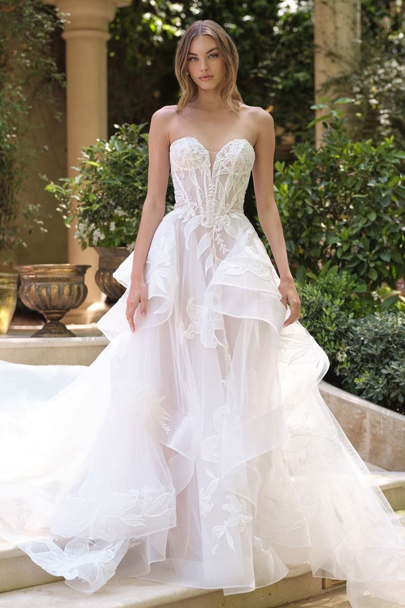 WL059 Star Lily Floral Ball Gown Andrea & Leo