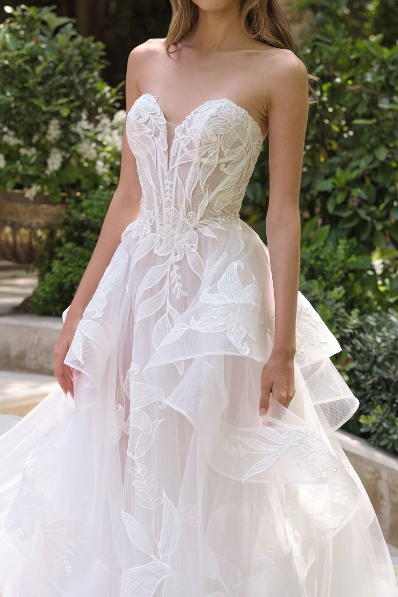 WL059 Star Lily Floral Ball Gown Andrea & Leo