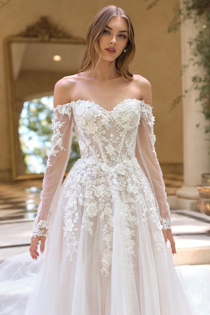 WL067 Floral Victoria Ball Gown Andrea & Leo