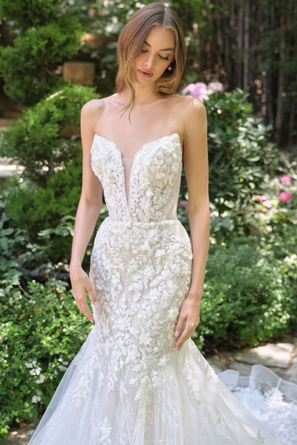 WL088 Marilyn Lace Mermaid Gown Andrea & Leo