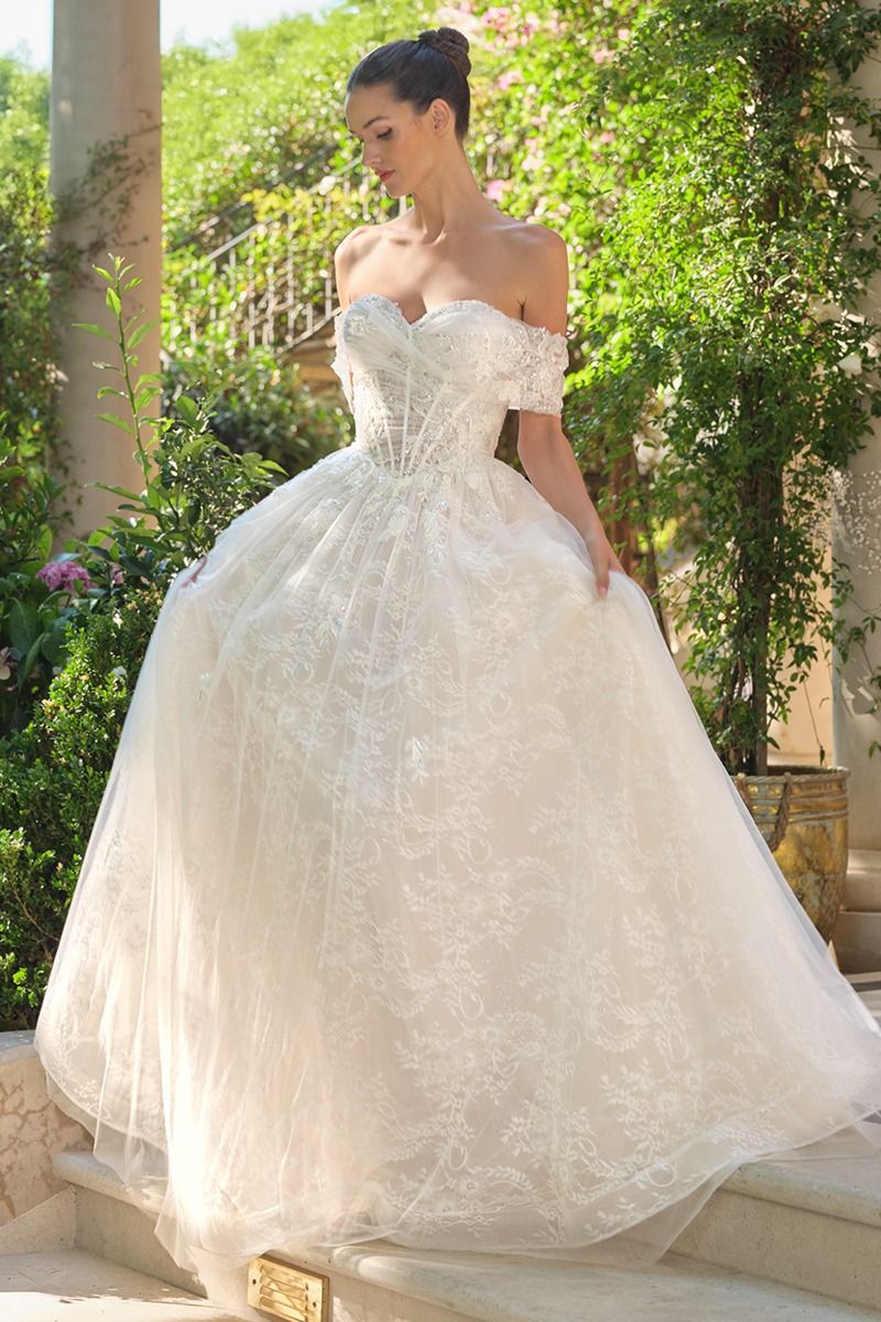 WL090 Audrey Lace Ball Gown Andrea & Leo