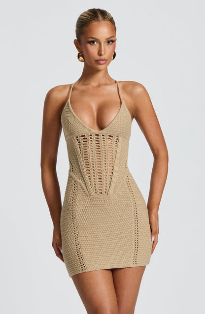 Xanthe Mini Dress Beige