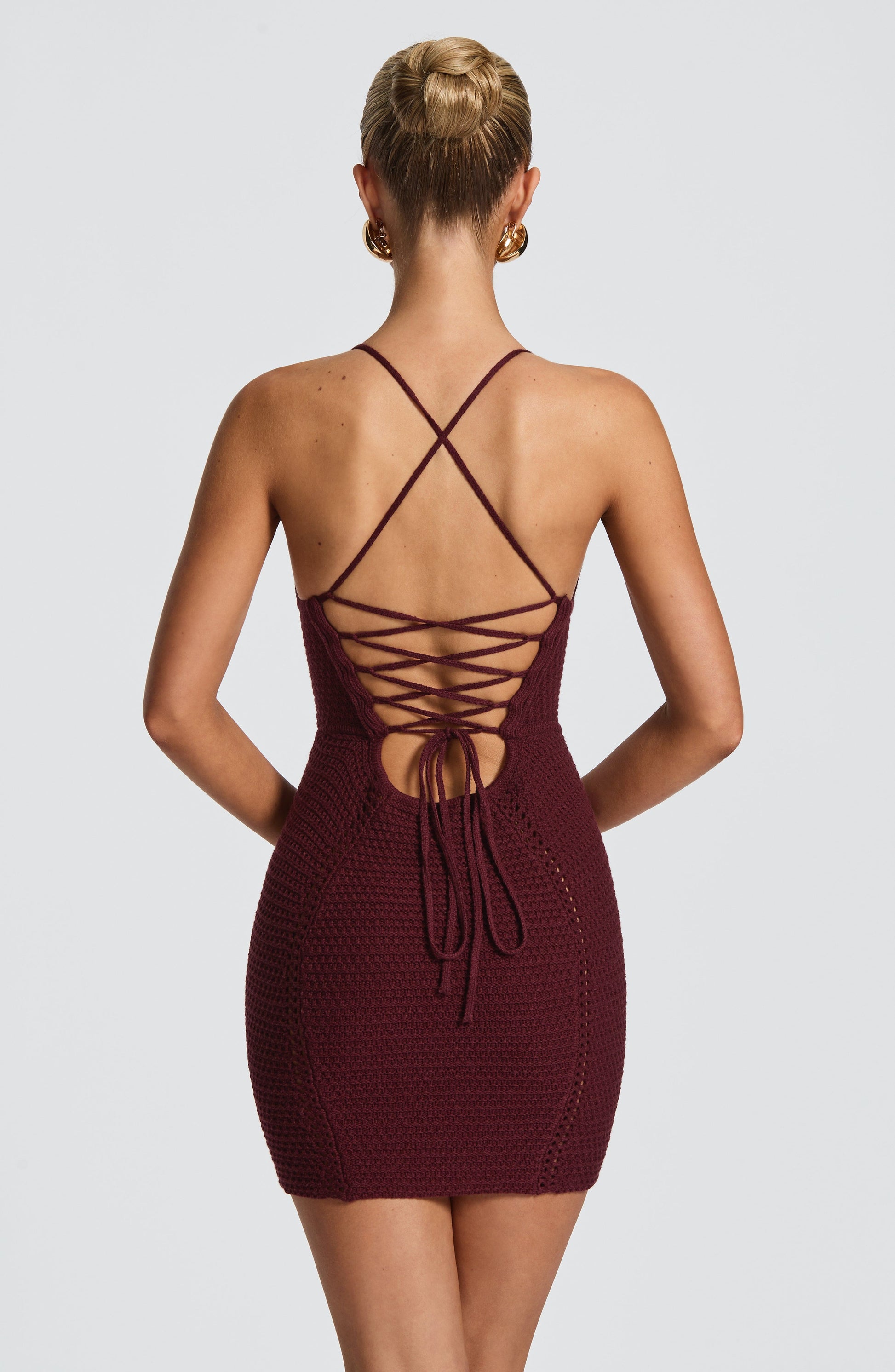 Xanthe Mini Dress Cherry Lacquer