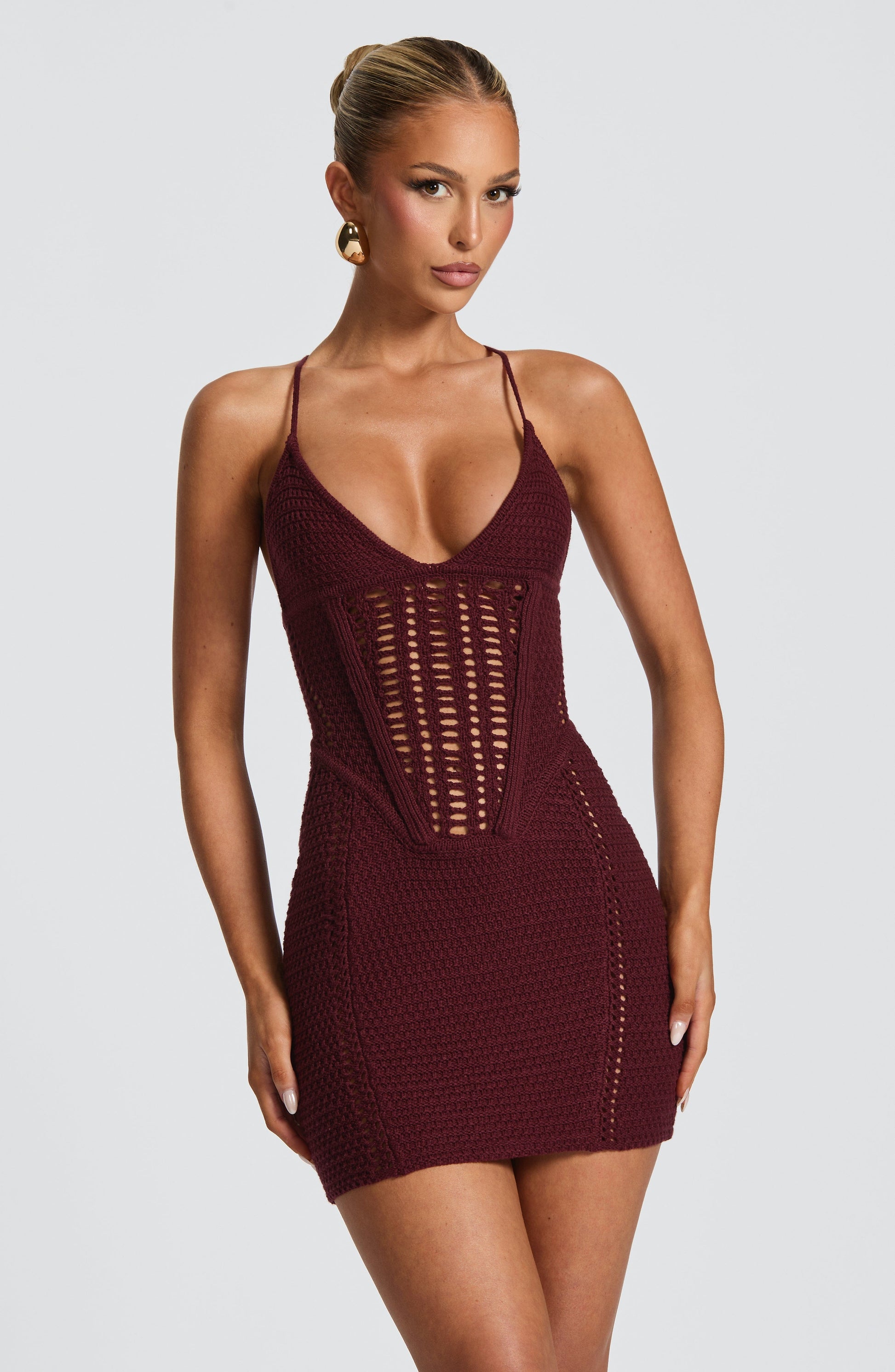 Xanthe Mini Dress Cherry Lacquer
