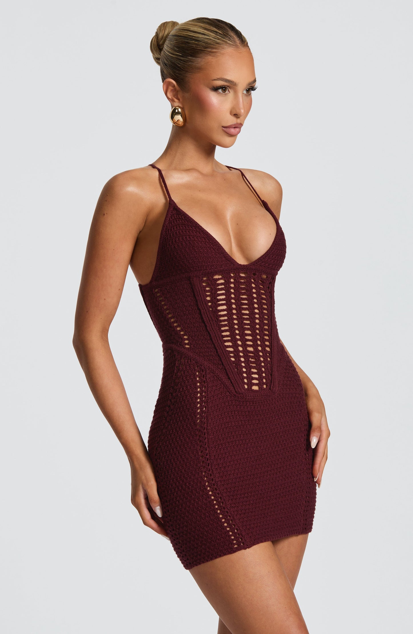 Xanthe Mini Dress Cherry Lacquer
