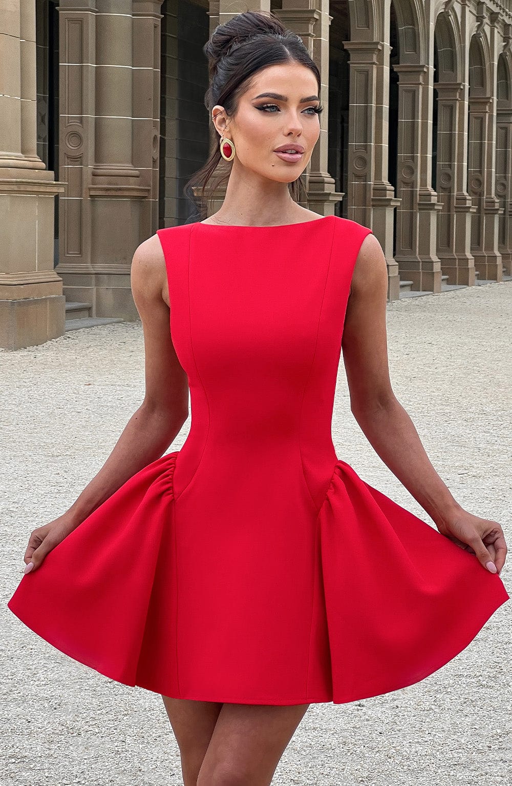 Yalina Mini Dress Red