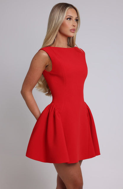 Yalina Mini Dress Red
