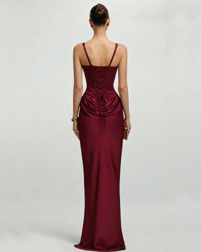 Yeona Maxi Dress Burgundy