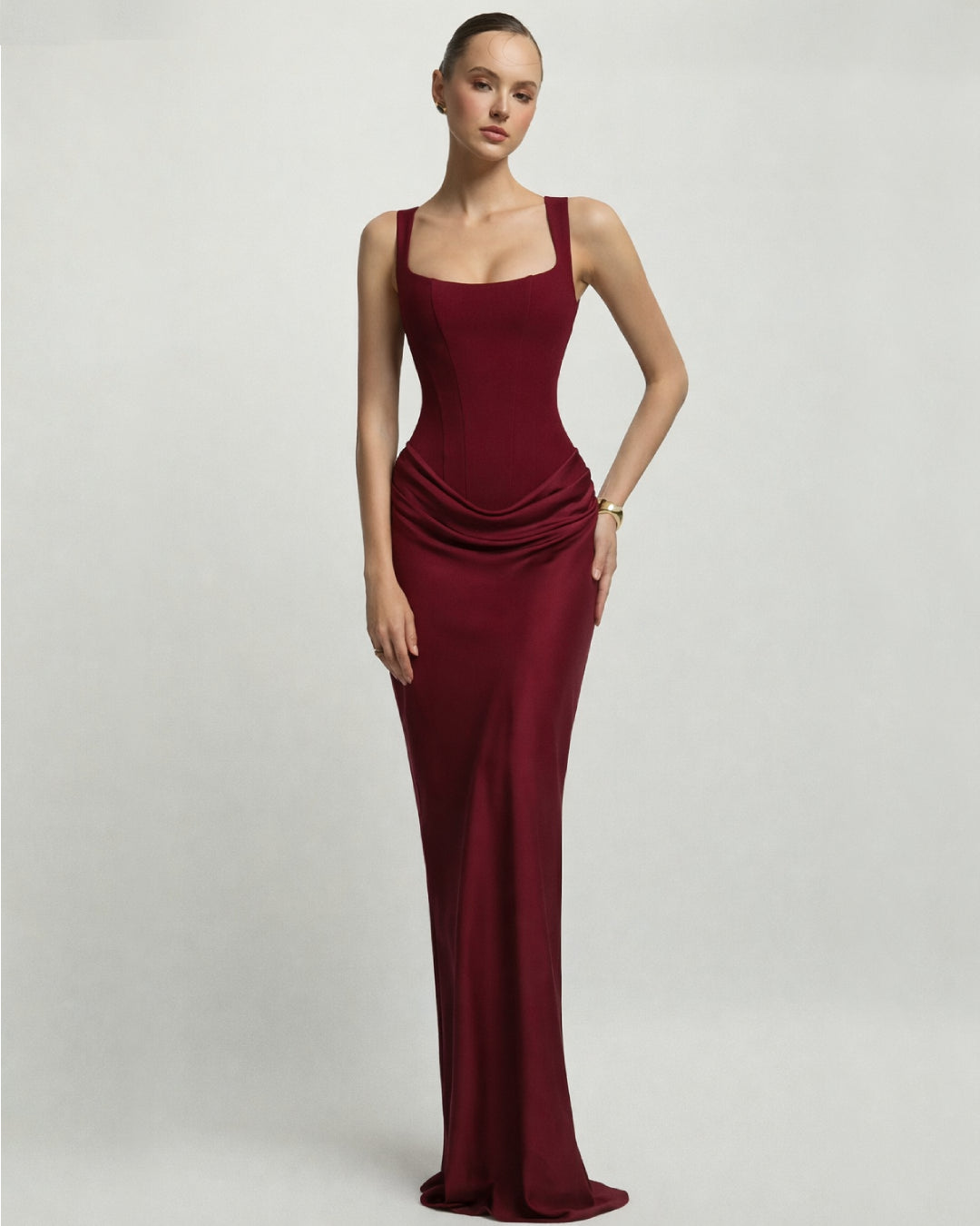 Yeona Maxi Dress Burgundy
