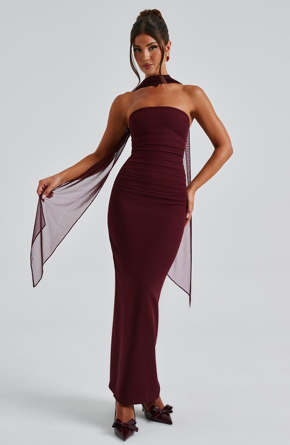 Yulia Maxi Dress Cherry Lacquer