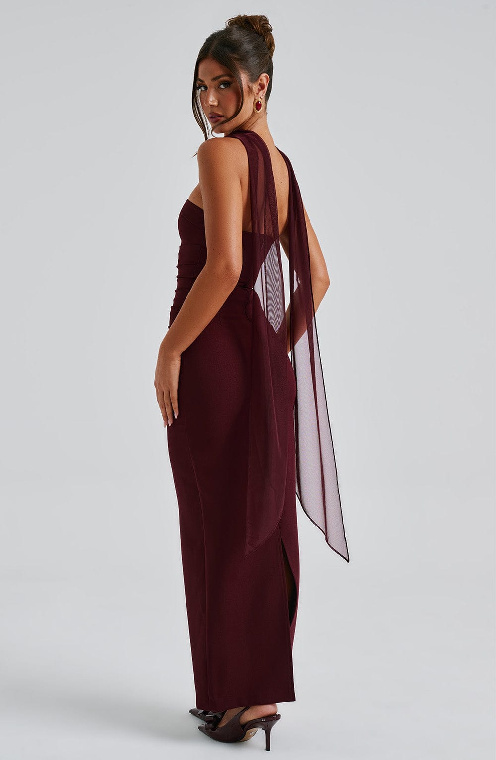 Yulia Maxi Dress Cherry Lacquer