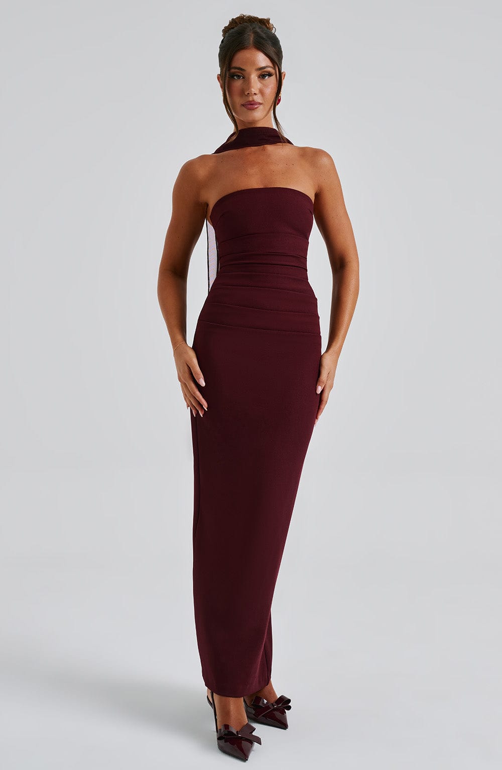 Yulia Maxi Dress Cherry Lacquer