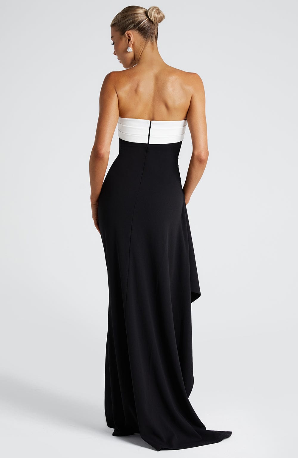Zafira Maxi Dress Black/White