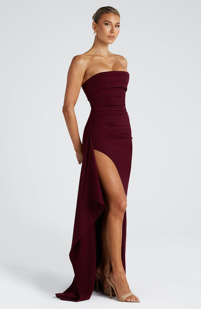 Zafira Maxi Dress Cherry Lacquer