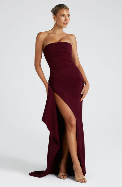 Zafira Maxi Dress Cherry Lacquer