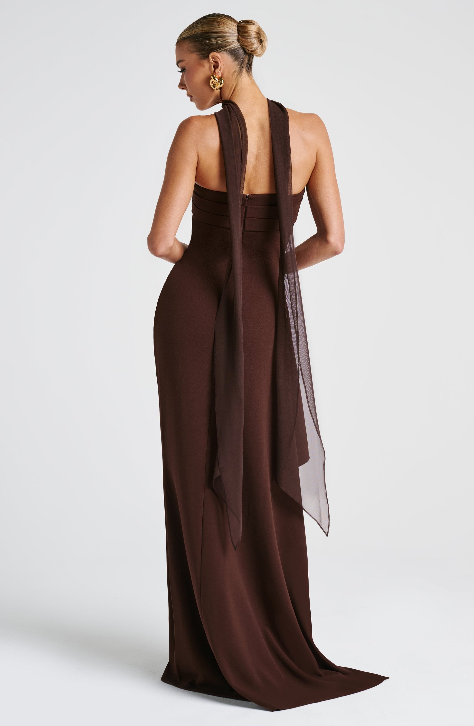 Zafira Maxi Dress Plum Brown