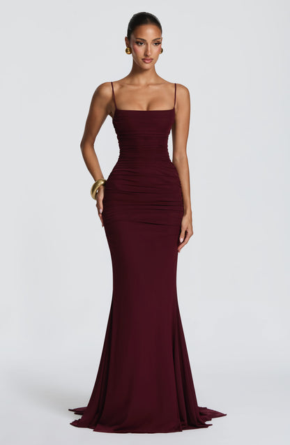 Zaria Gown Cherry Lacquer