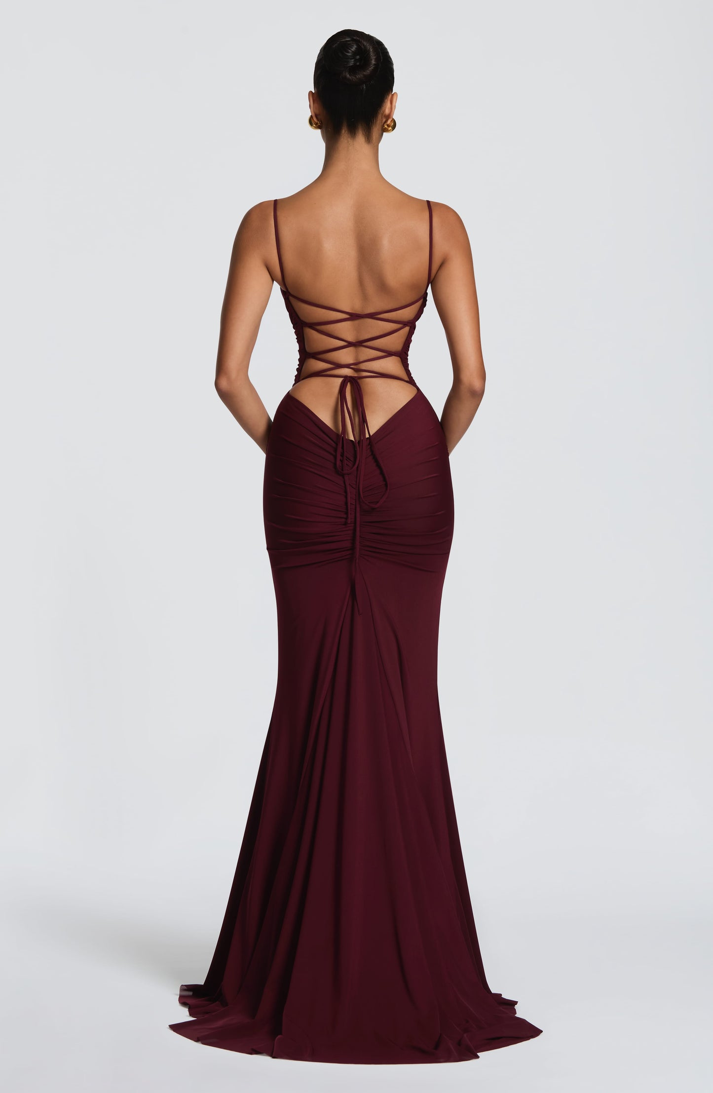 Zaria Gown Cherry Lacquer