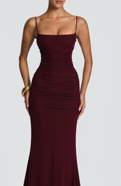 Zaria Gown Cherry Lacquer