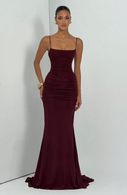 Zaria Gown Cherry Lacquer