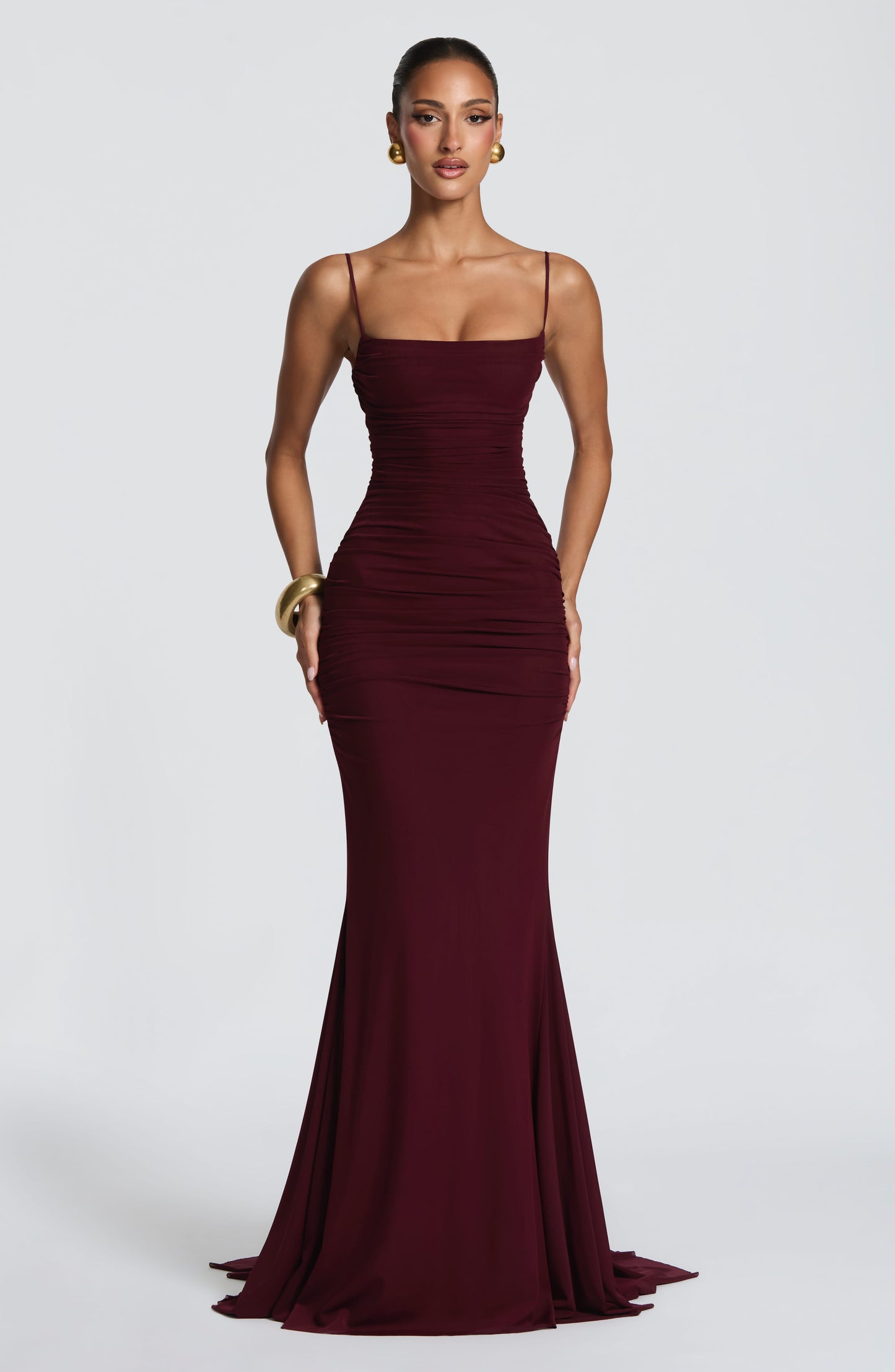 Zaria Gown Cherry Lacquer