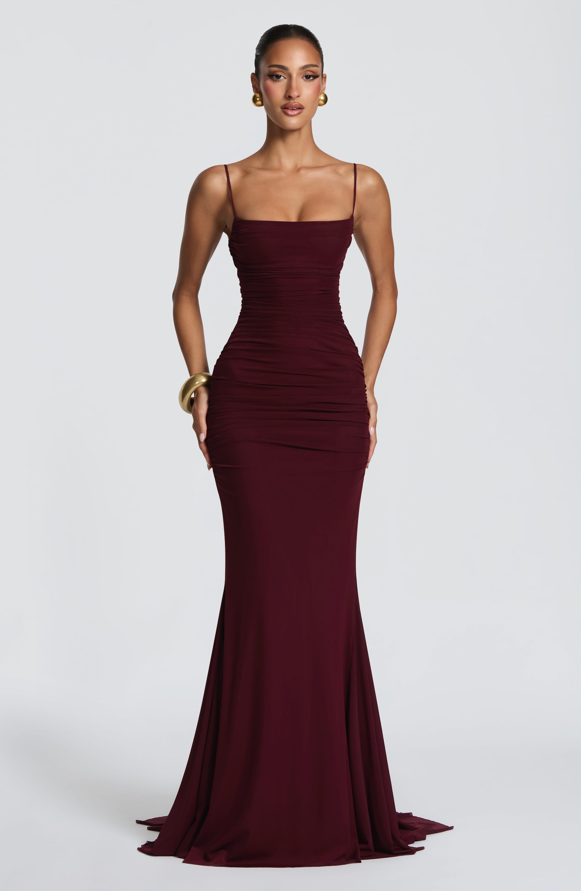 Zaria Gown Cherry Lacquer