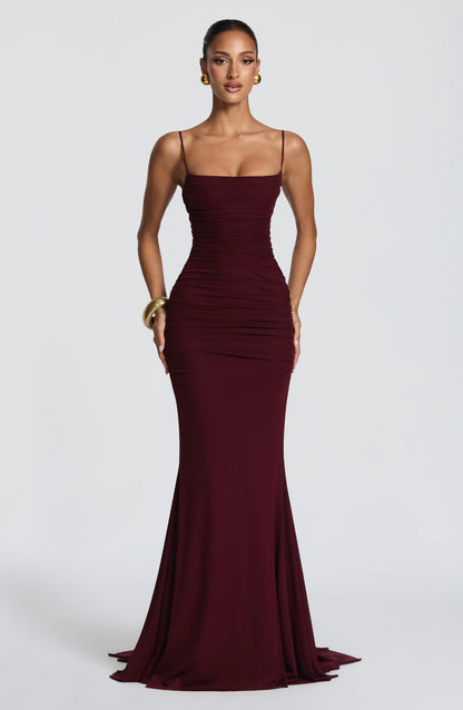 Zaria Gown Cherry Lacquer